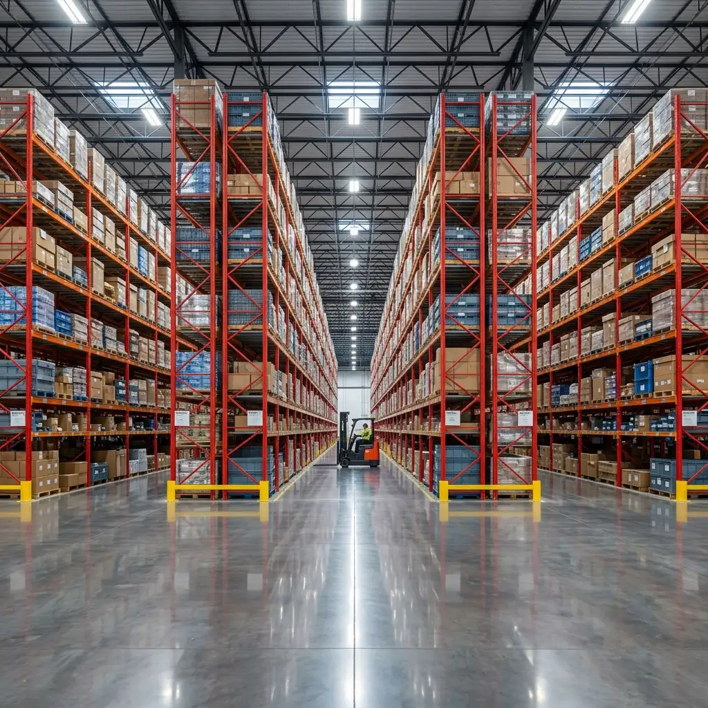 Advanced industrial racking installation by Al Amal Groups
